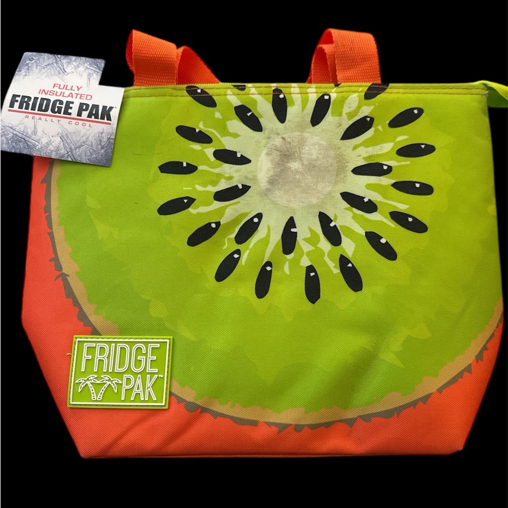 Green and Orange Insulated Tote Bag